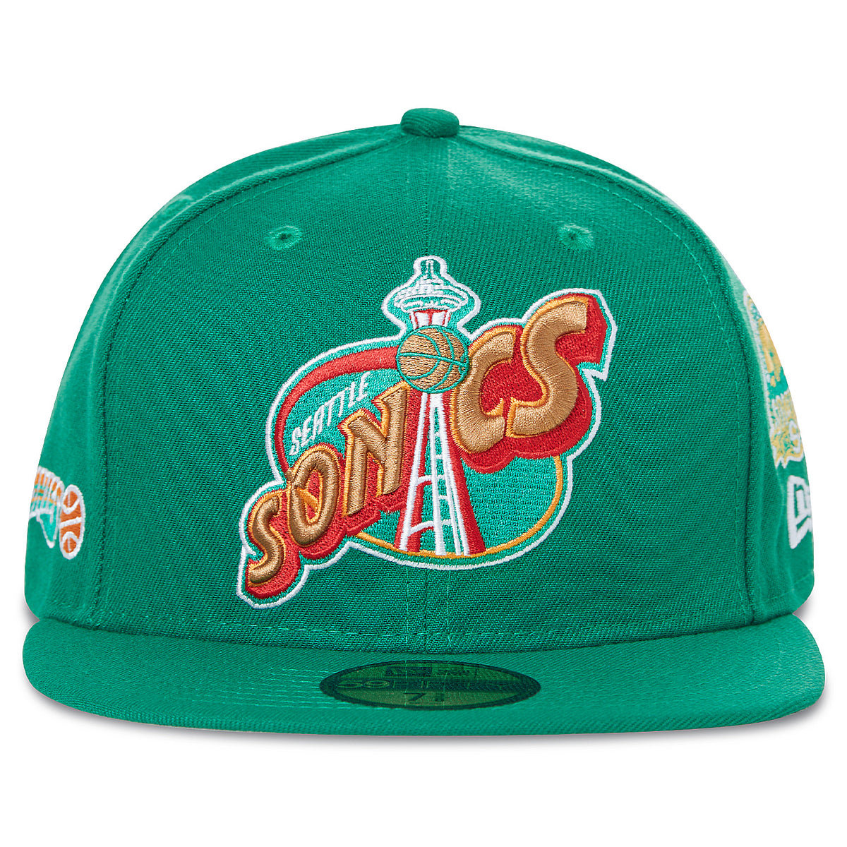 Seattle Sonics Custom New Era Supersonics Green Red Fitted Cap Hat 59Fifty