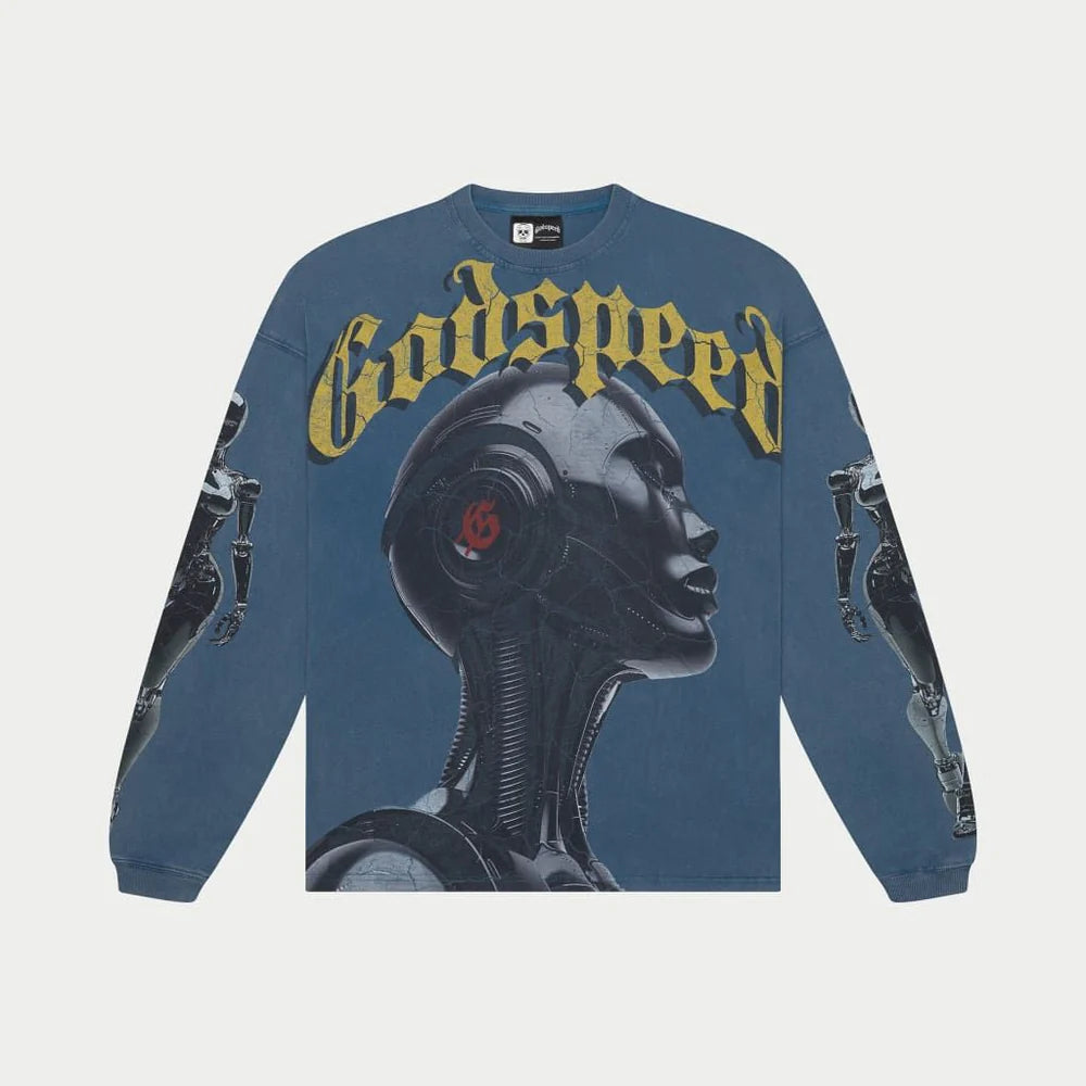 GODSPEED ALEXA LONG SLEEVE SHIRT (TRUE BLUE WASH)