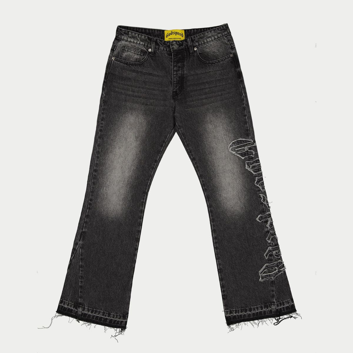 OG Logo Flared Denim Stitched (Grey Wash)