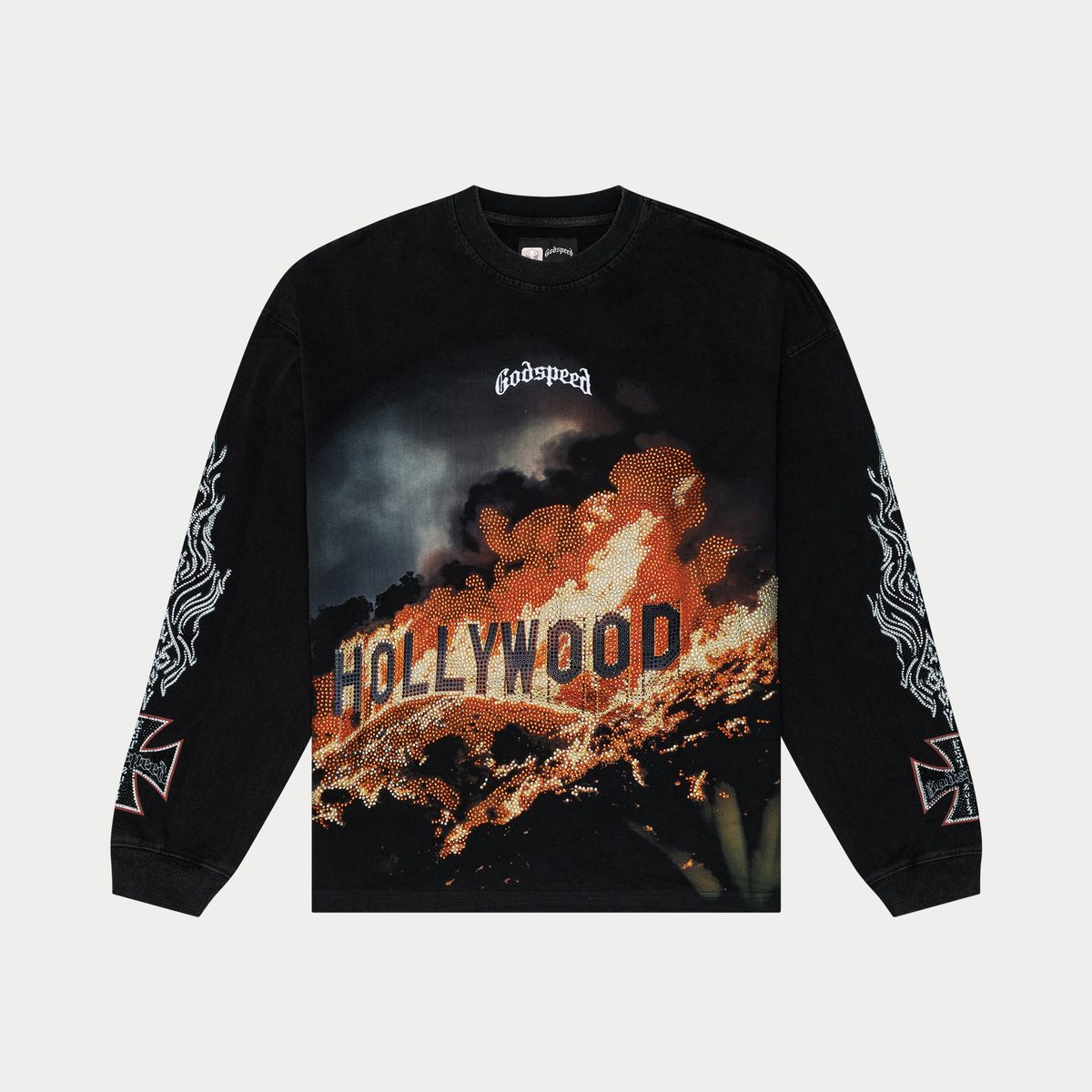 Hollywood Inferno Ls T-Shirt VVS (Black Wash)