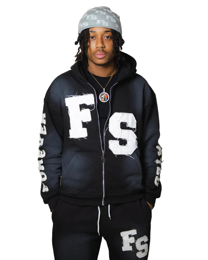 FOREVER SITUATED SWEATSUIT| BLACK