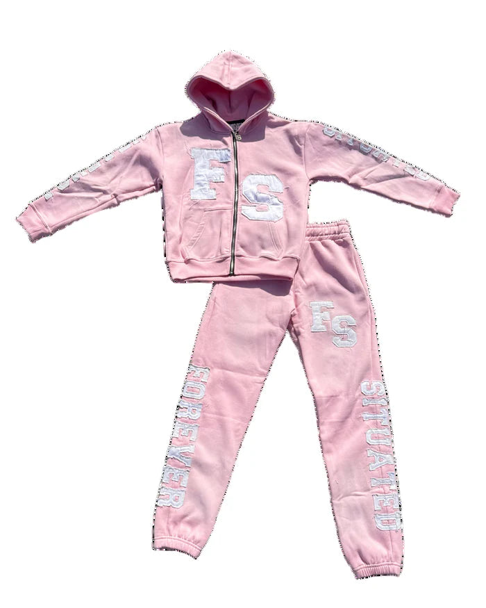 FOREVER SITUATED SWEATSUIT | PINK