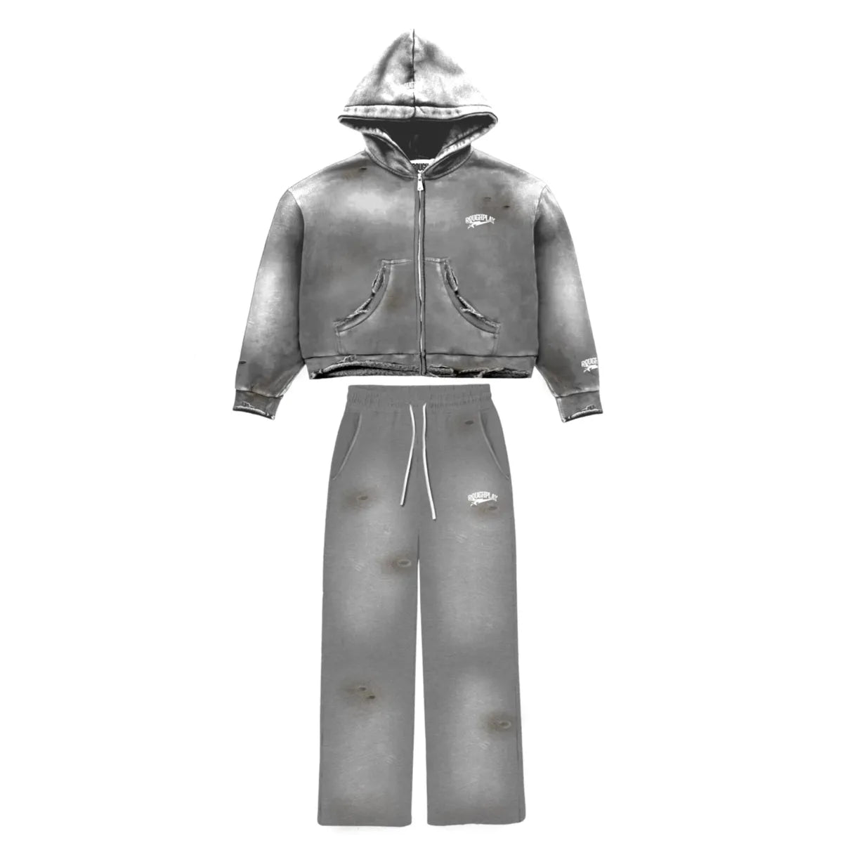 RoughPlay🩹Distressed Sweatsuit (DIRTY GRY)