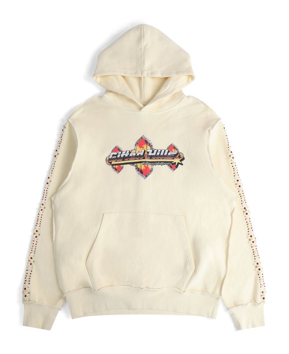 FLAME TOUR BONE HOODY