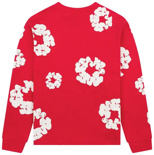 Denim Tears Long-Sleeve Wreath Tee 'Red'
