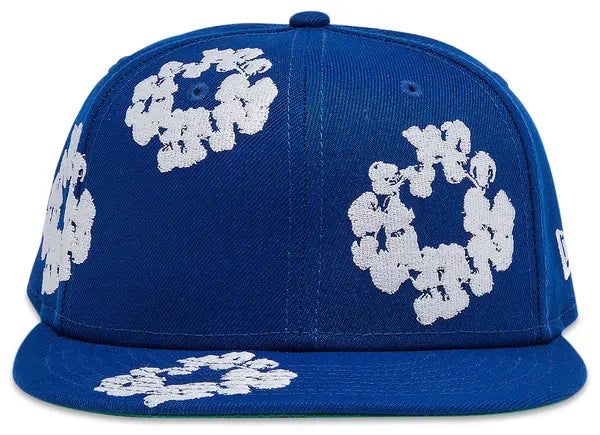 DENIM TEARS NEW ERA COTTON WREATH ROYAL BLUE FITTED HAT