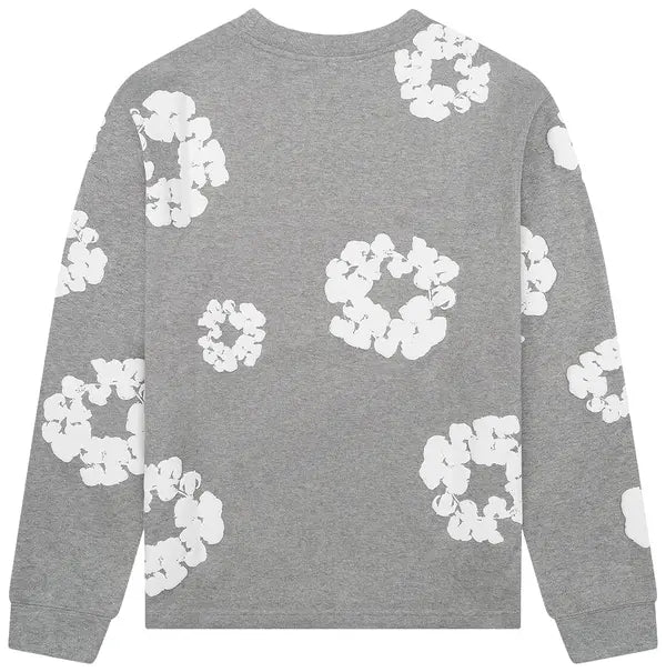 Denim Tears Long-Sleeve Wreath Tee 'Grey