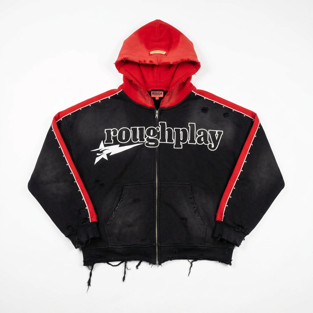 BRED HOODIE BLACK RED