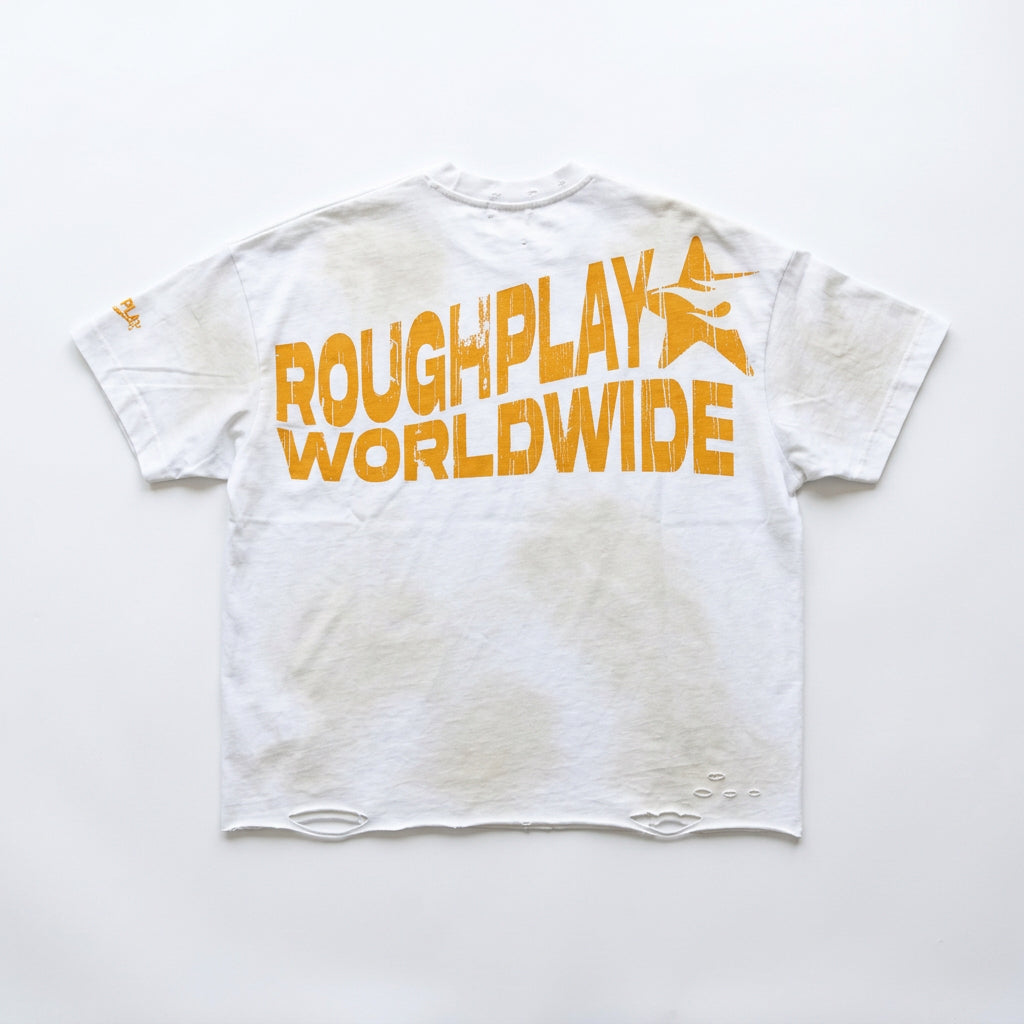 WORLDWIDE T-SHIRT DIRTY WHITE YELLOW