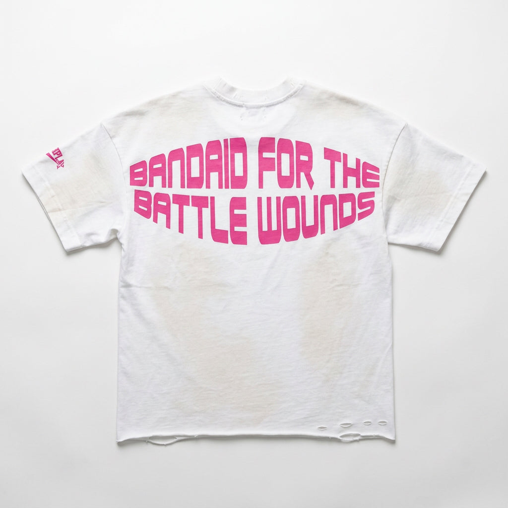 WORLDWIDE T-SHIRTR WHITE PINK