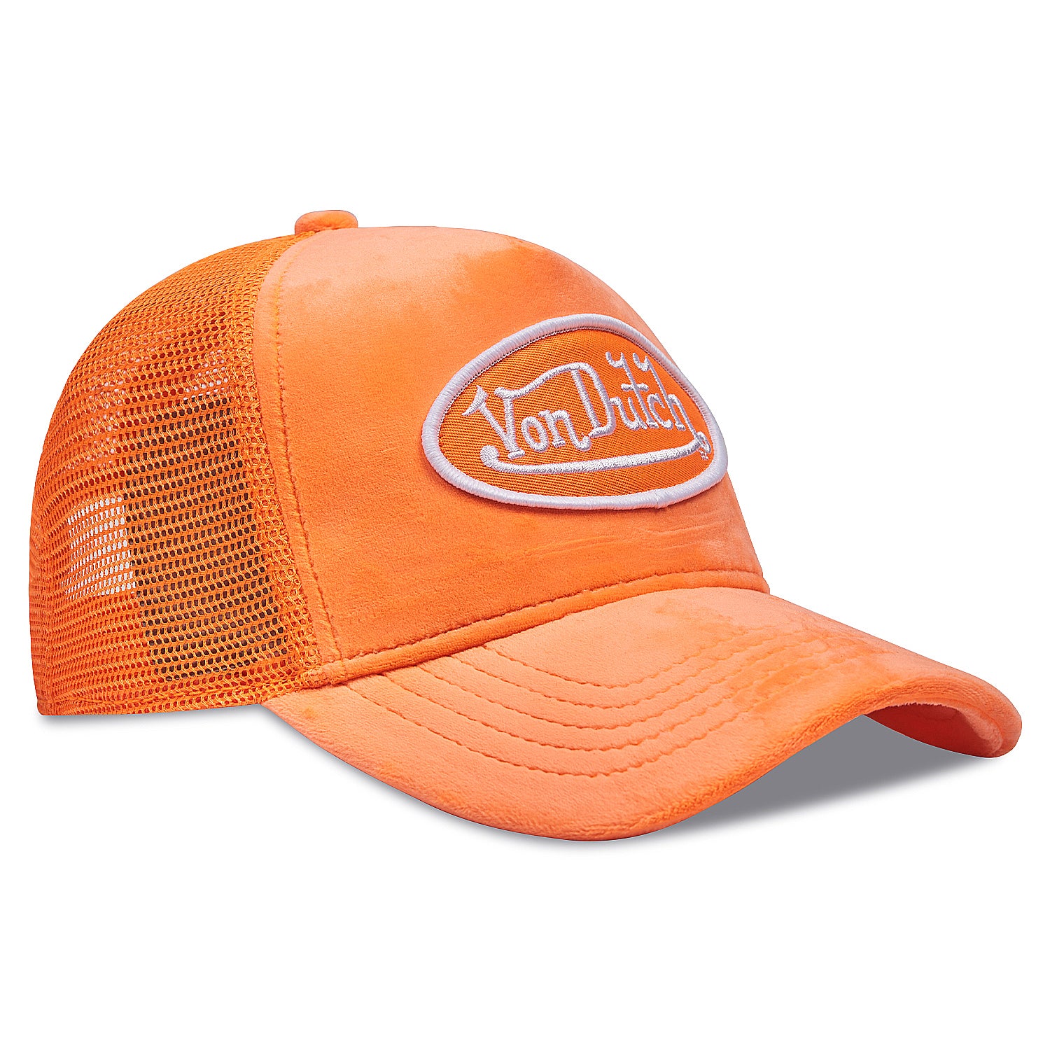 ORANGE CRUSH VELVET TRUCKER