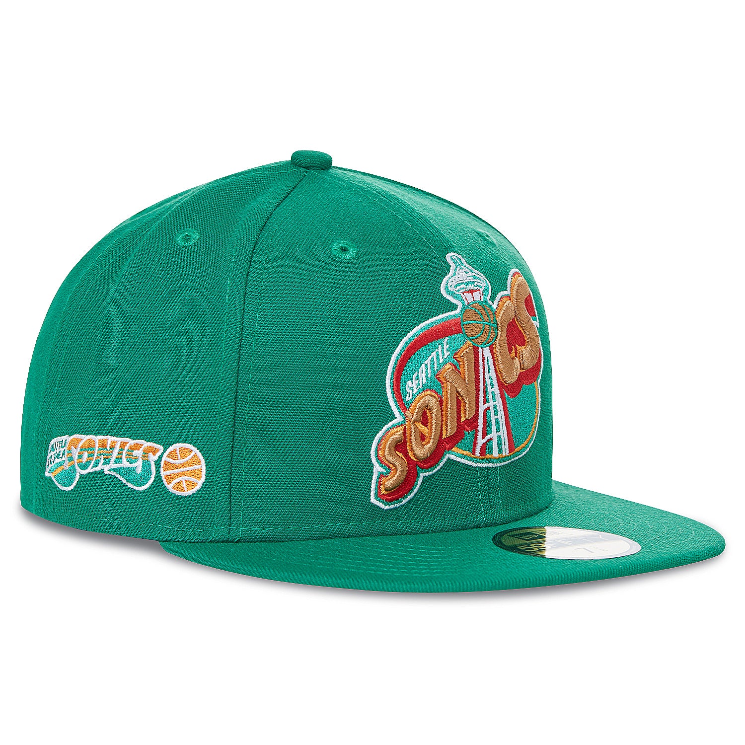 Seattle Sonics Custom New Era Supersonics Green Red Fitted Cap Hat 59Fifty