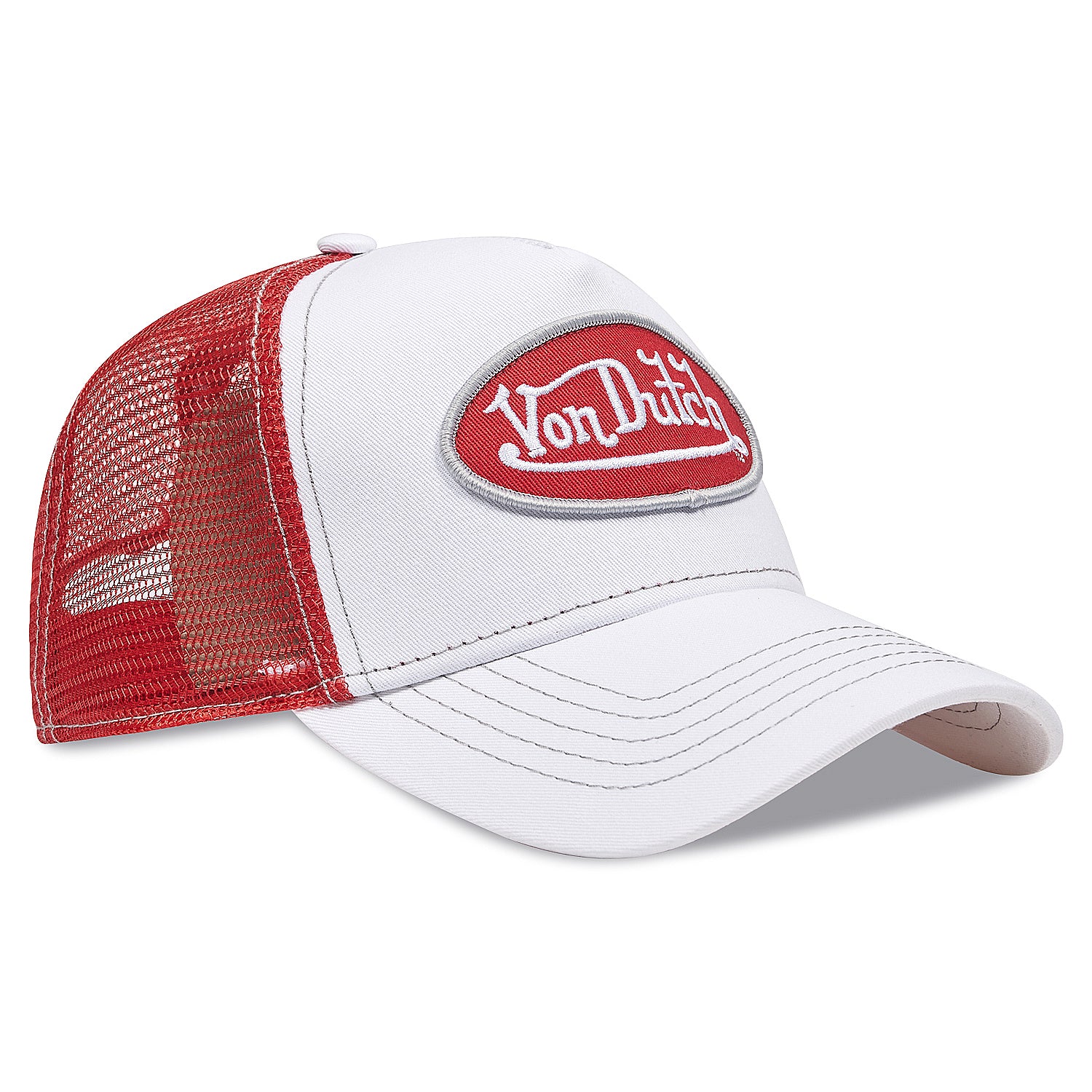 WHITE & RED TRUCKER