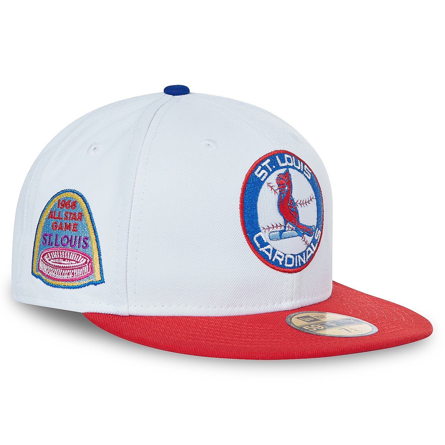 White St. Louis Cardinals Red Visor Grape Purple Bottom 1964 All Star Game " Stimpy Collection" New Era 59Fifty Fitted