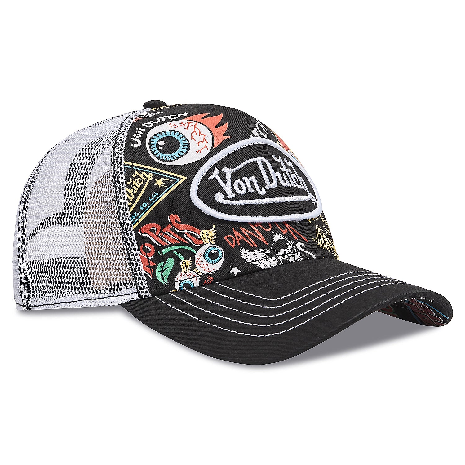 JAX BLACK ALL-OVER-PRINT-TRUCKER