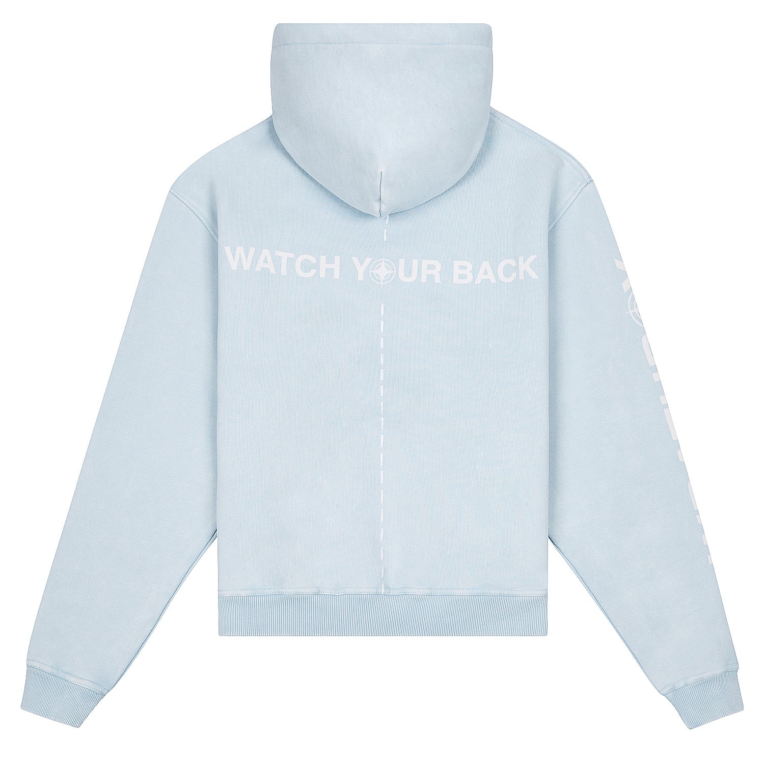 WATCH YOUR BACK - Light Blue Hoodie