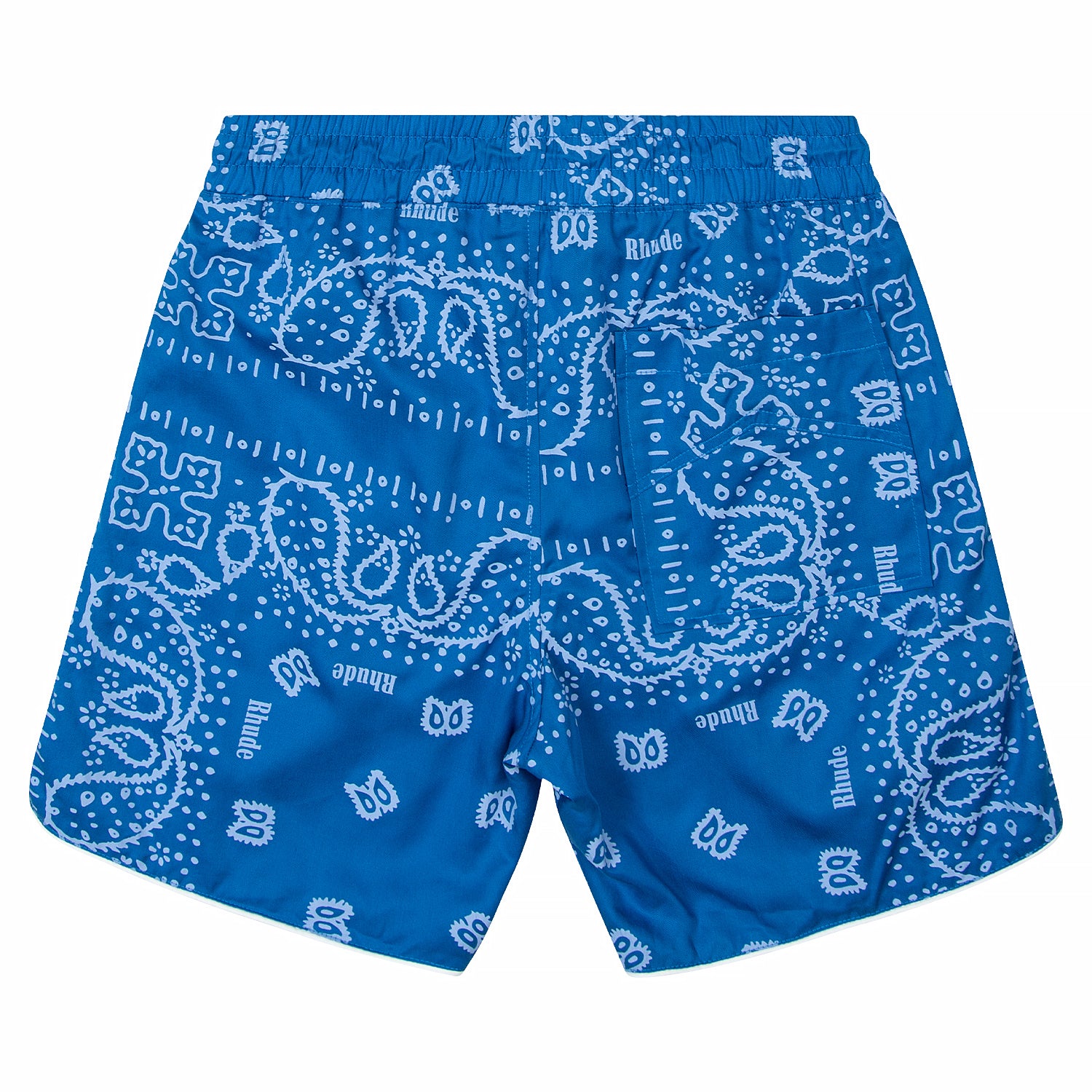 BANDANA TRACK SHORTS | BLUE/CREME