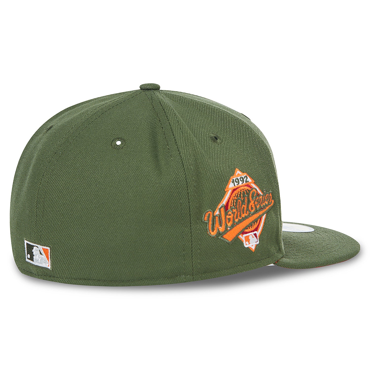 Olive Green Toronto Blue Jays Orange Bottom 1992 World Series Side Patch New Era 59Fifty Fitted