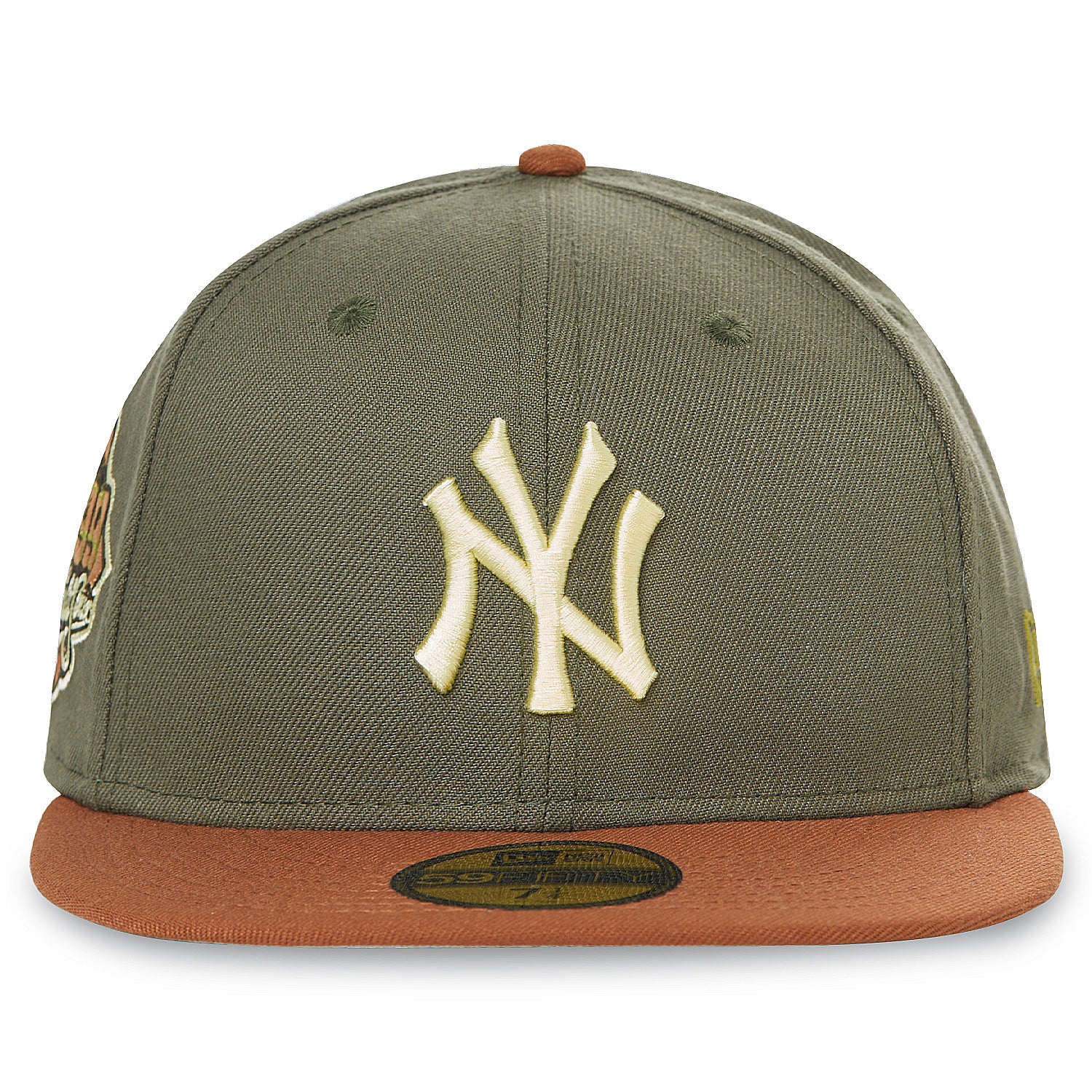 New Era New York Yankees World Series 1999 59Fifty Men's Fitted Hat Olive-Brown