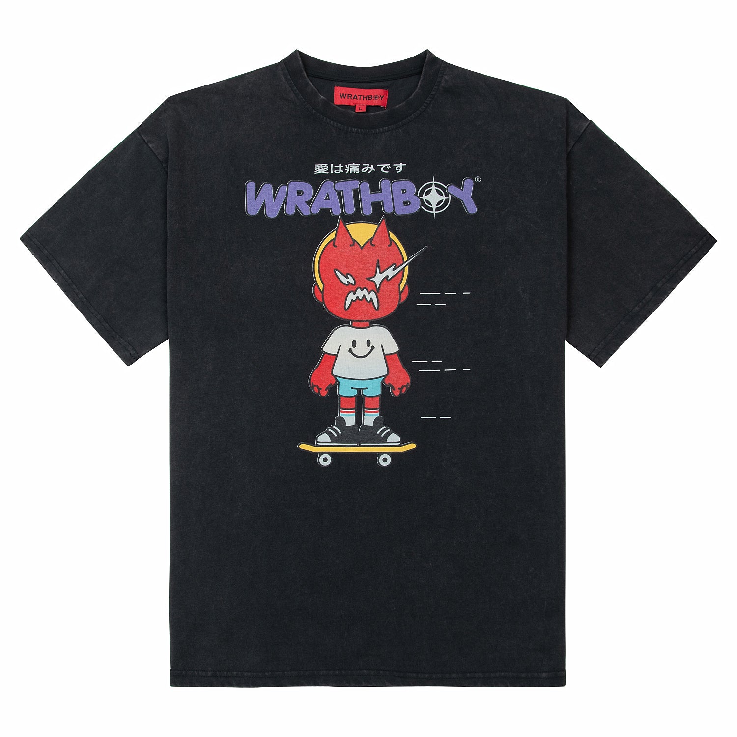 WRATHBOY SKATEBOARD T-SHIRT | BLK