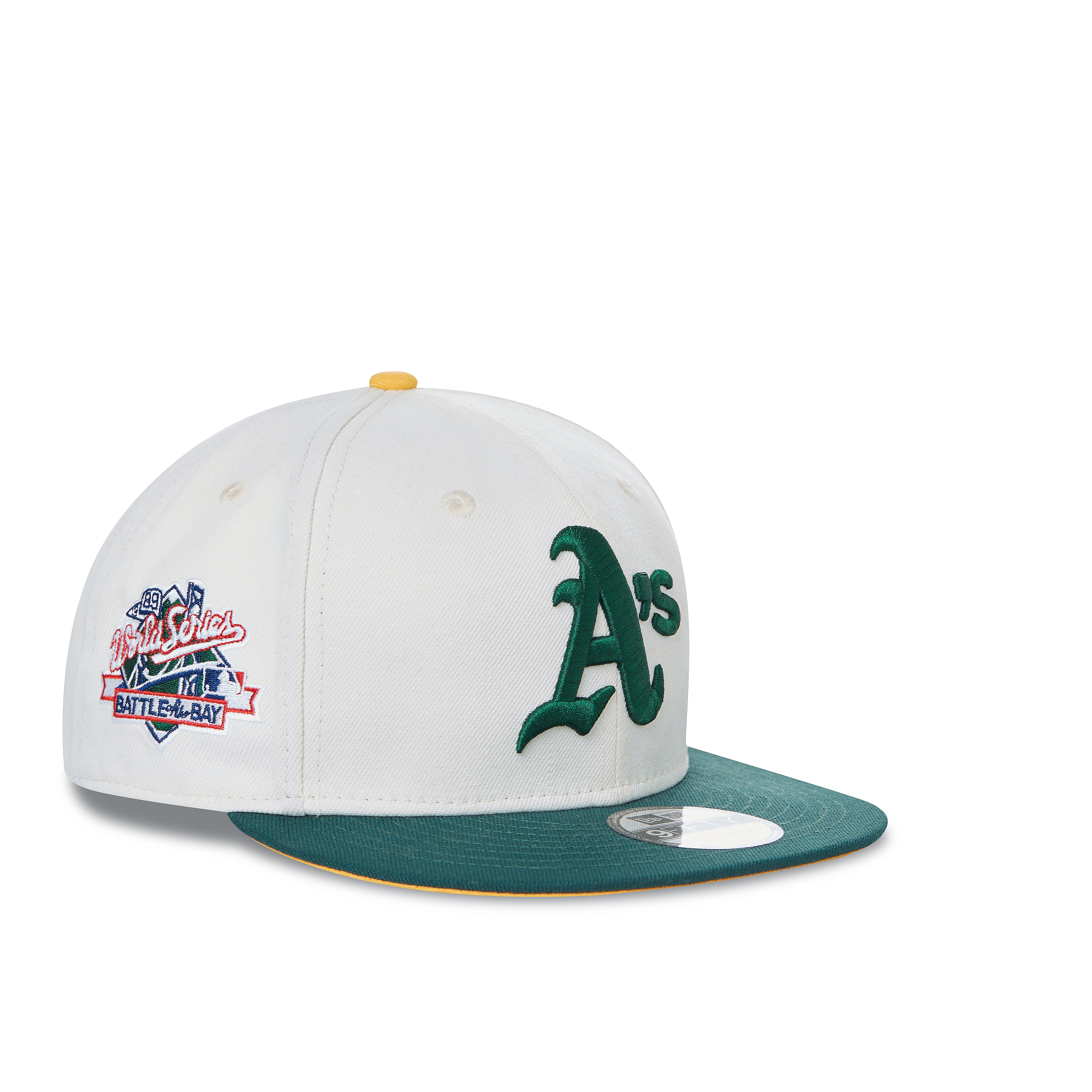 OAKLAND ATHLETICS 1989 BATTLE OF THE BAY WORLD SERIES NEW ERA 59FIFTY SNAPBACK HAT