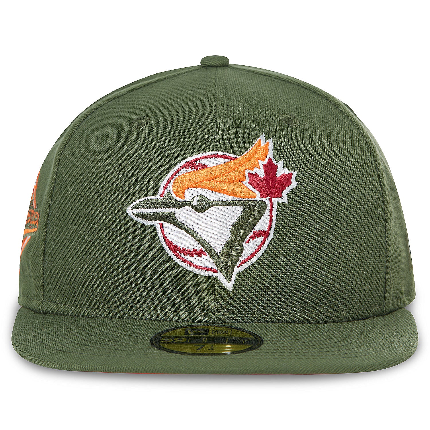 Olive Green Toronto Blue Jays Orange Bottom 1992 World Series Side Patch New Era 59Fifty Fitted