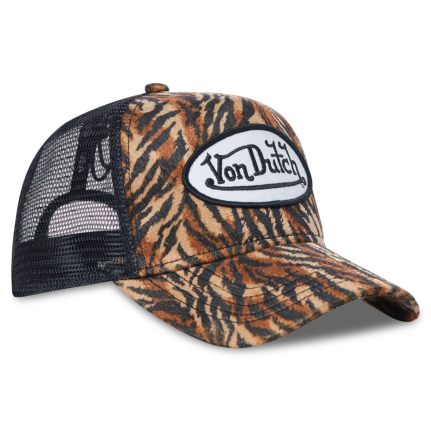 TIGER STRIPE VELVET TRUCKER