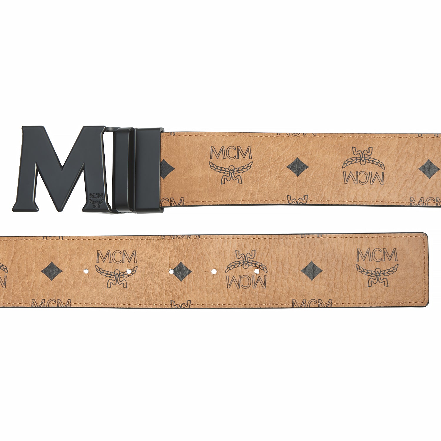 Claus M Reversible Belt 1.75” in Visetos | COGNAC/BLACK