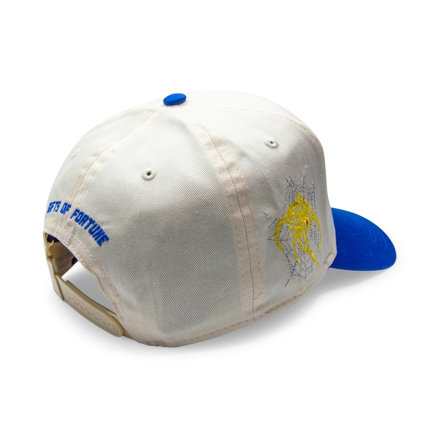 Black Widow Trucker Hat | Cream/Blue