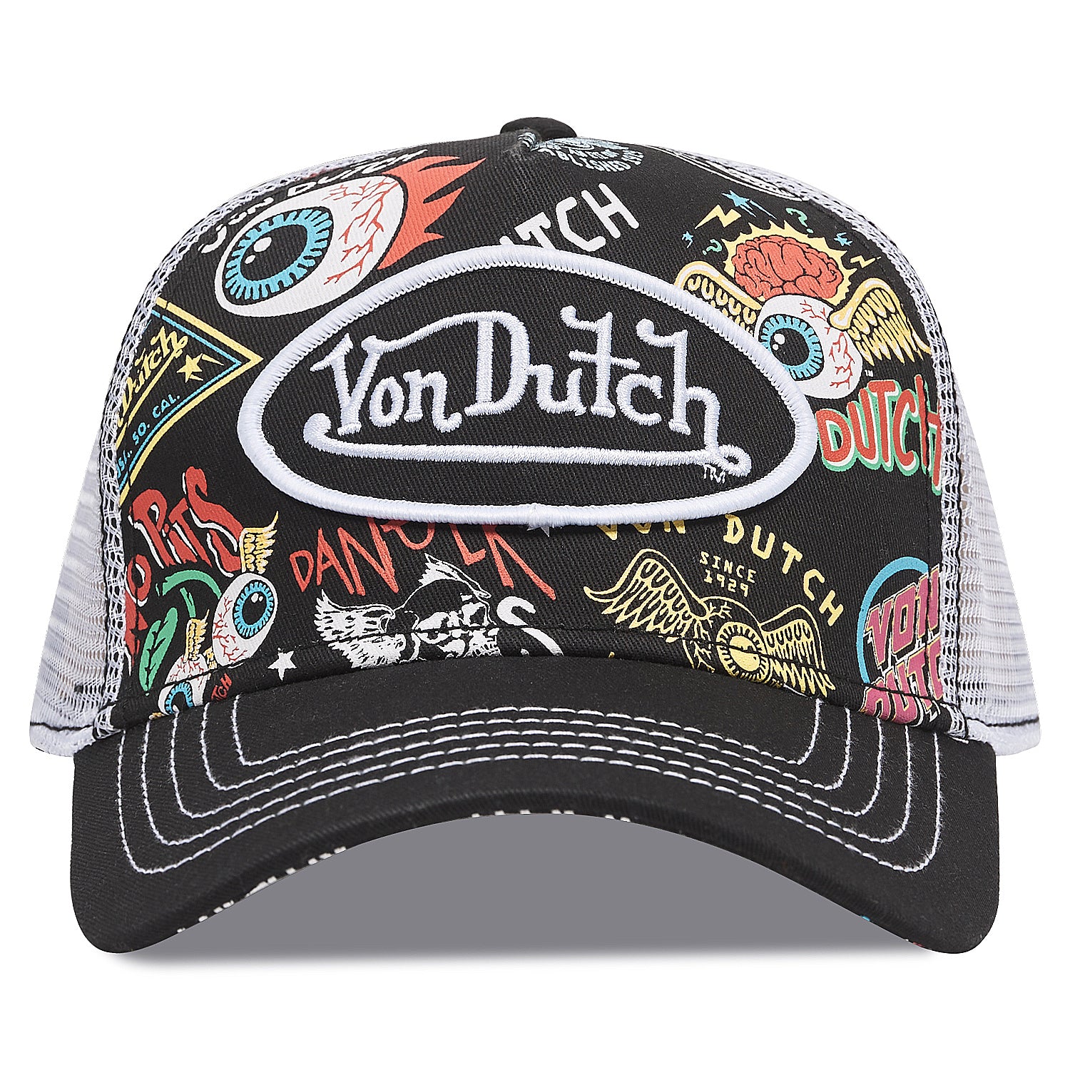 JAX BLACK ALL-OVER-PRINT-TRUCKER