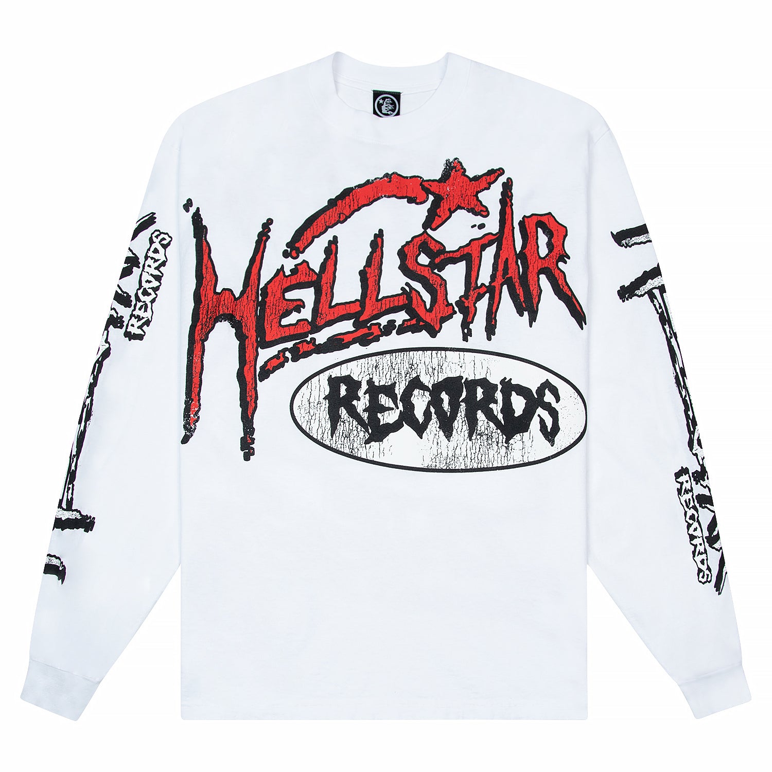 Hellstar studios Records Long sleeve Tee Shirt White