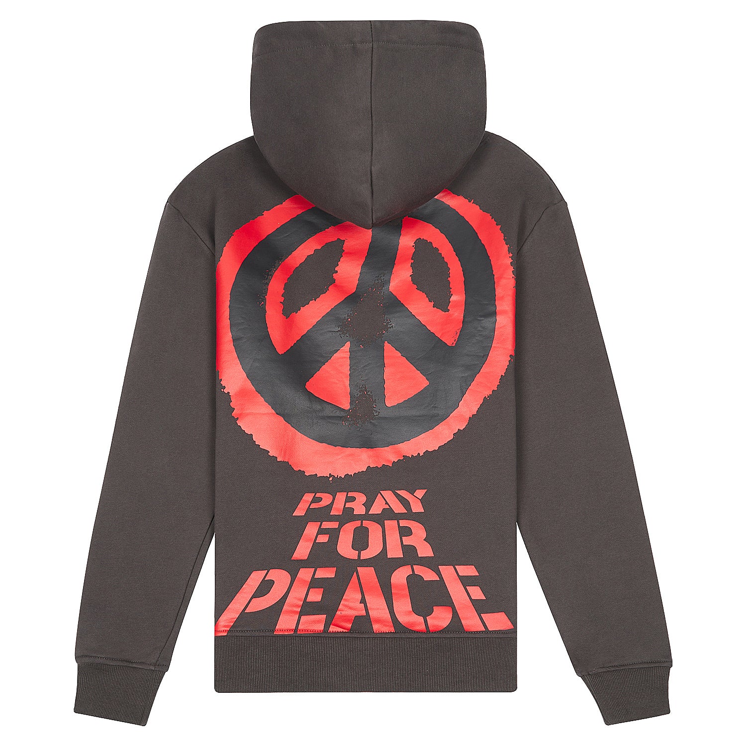 PRAY FOR PEACE GREY HOODIE