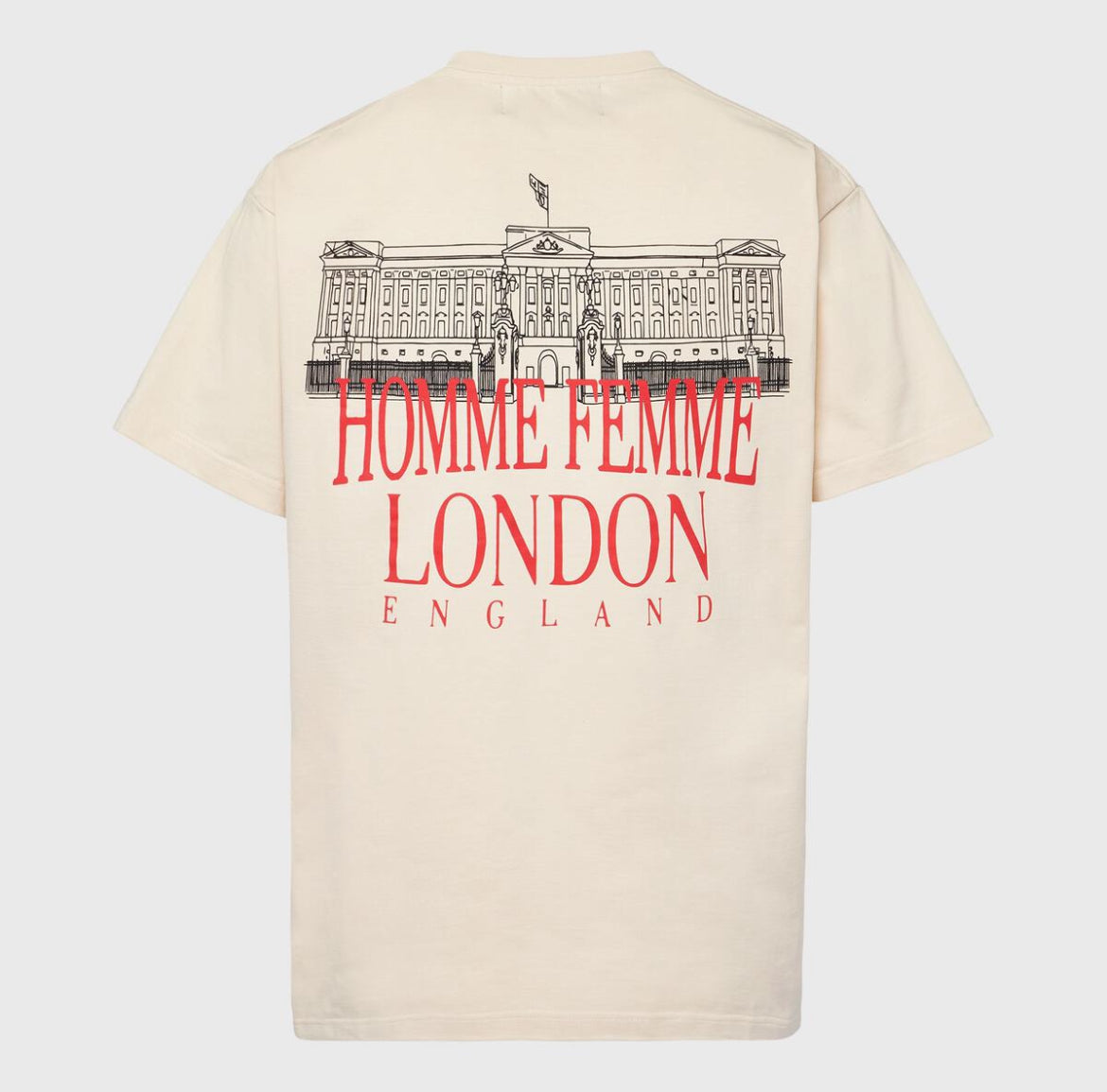 Embroidered Royal Crest Tee Cream