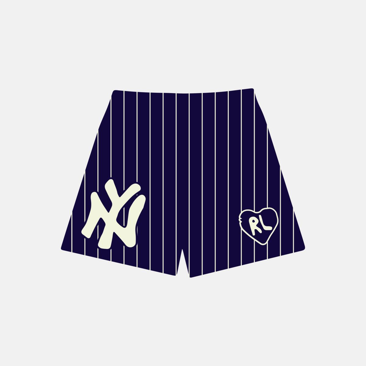 NYC Baseball Mesh Shorts - Navy