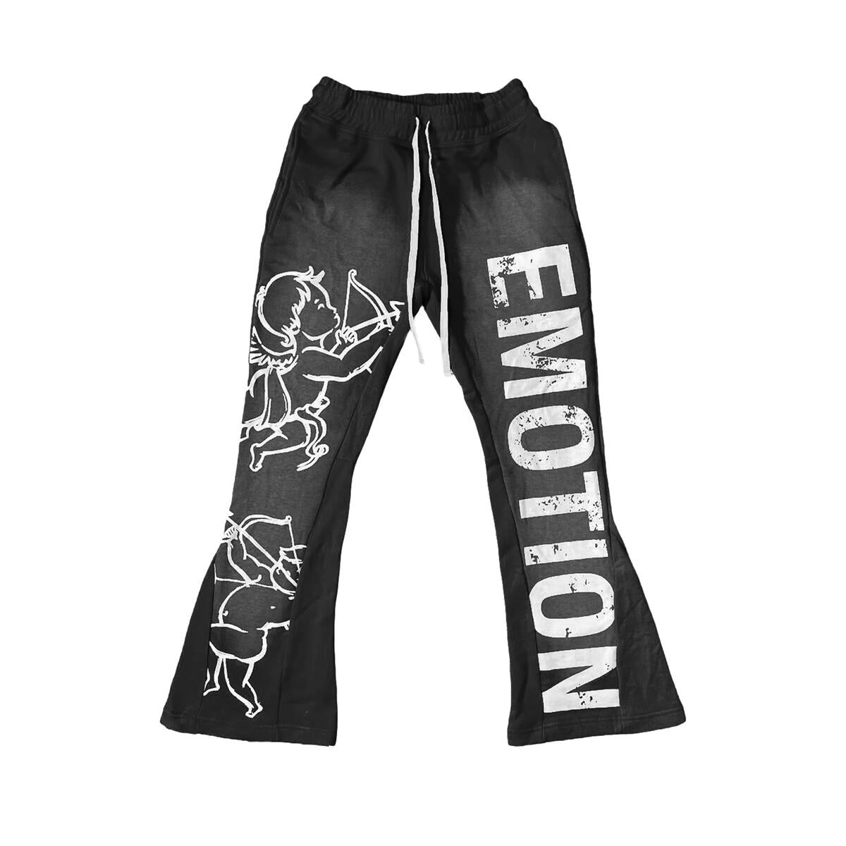 Black “Cupid” Flare Sweatpants