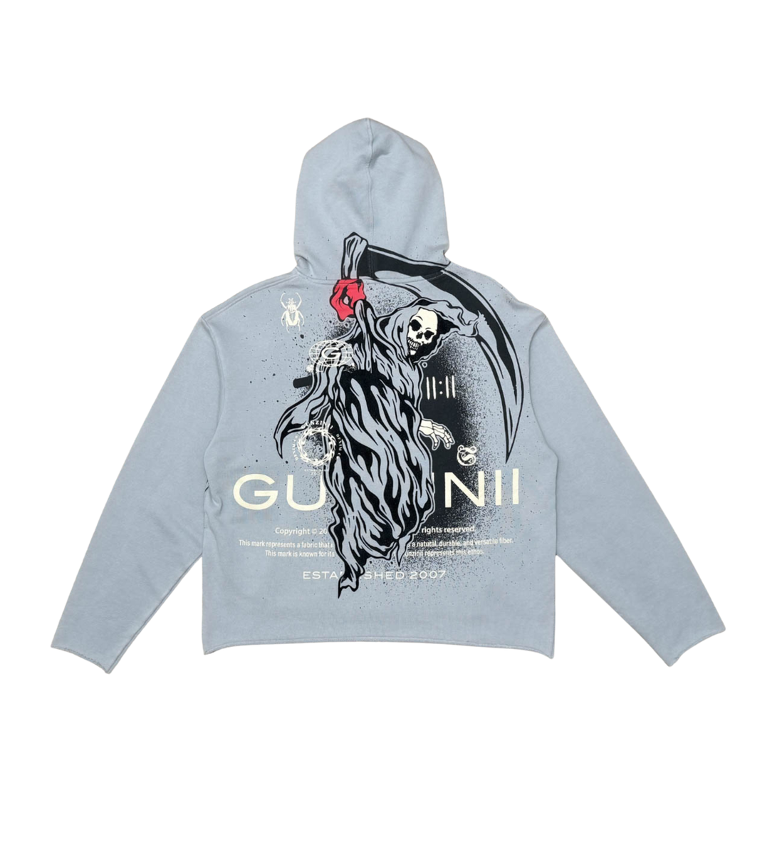 Angel Of Death Crop Top Zip-up Hoodie