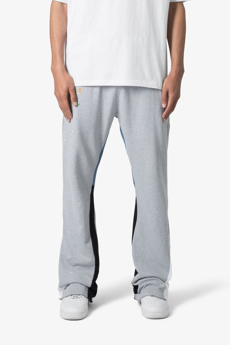 Contrast Bootcut Sweatpants - Grey