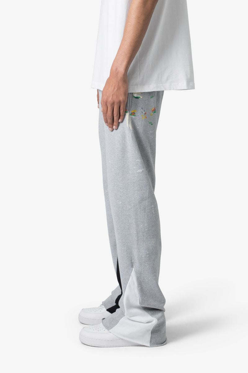 Contrast Bootcut Sweatpants - Grey