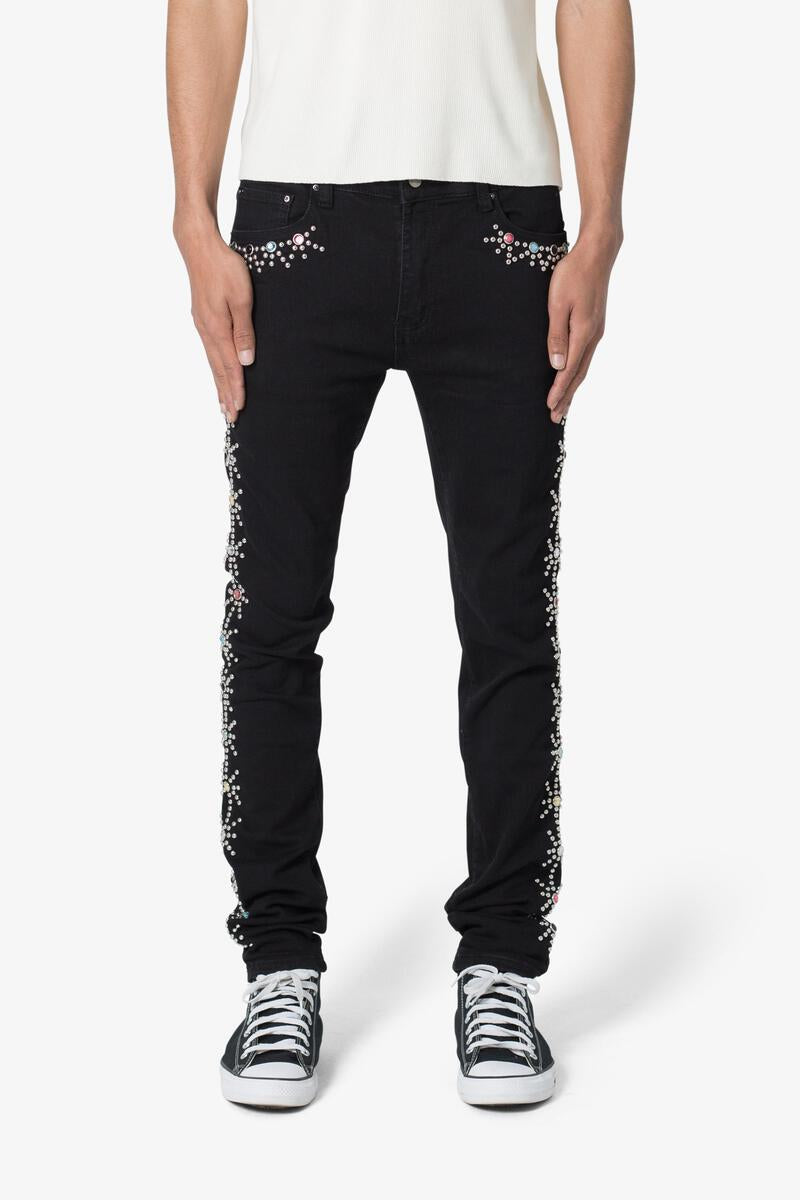 X620 Studded Skinny Denim - Black