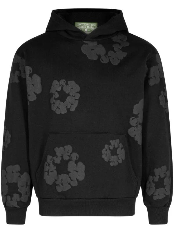 Cotton Wreath-print hoodie | BLK BLK