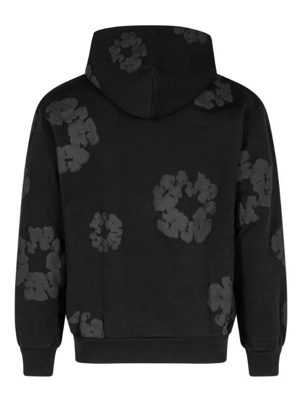 Cotton Wreath-print hoodie | BLK BLK