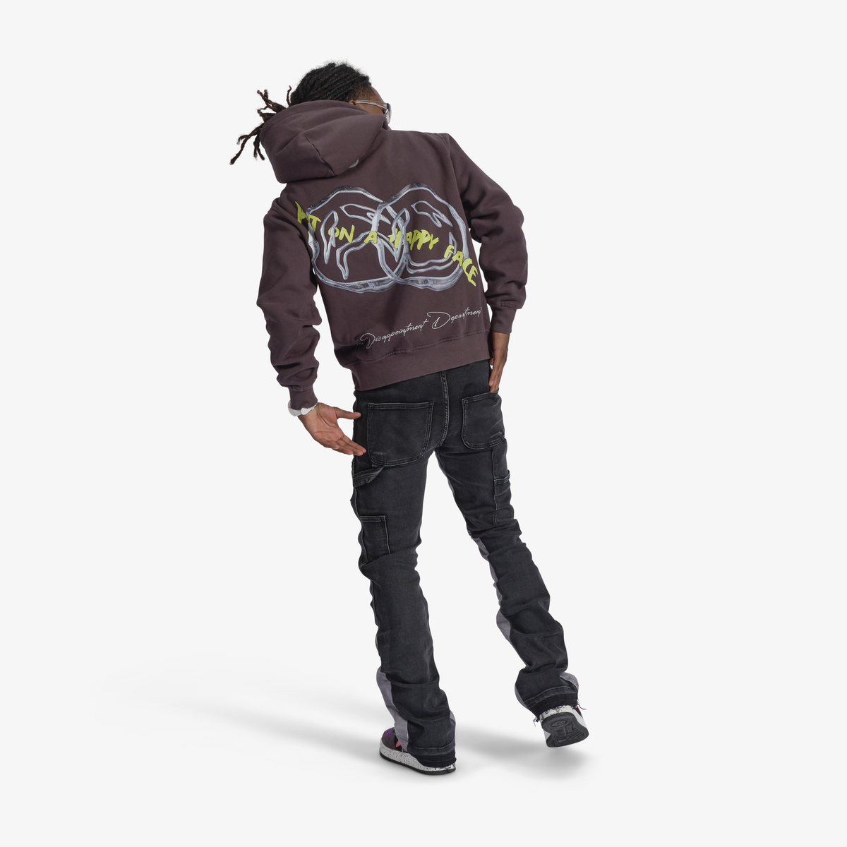 "REVOLVER" STACKED JEANS (BLACK/GREY)