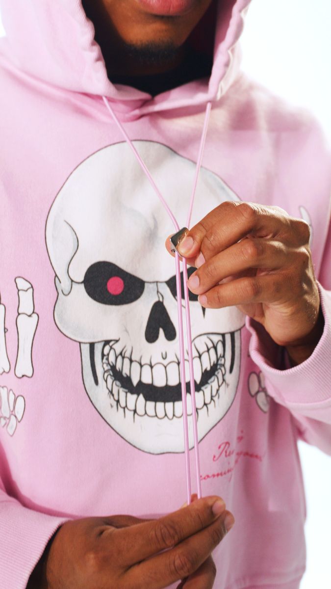 3:33 SKULL CROPPED HOODIE