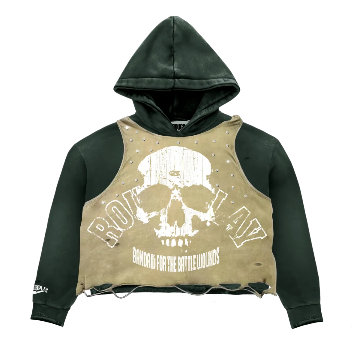 RoughPlay🩹Vest Hoodie (Green)