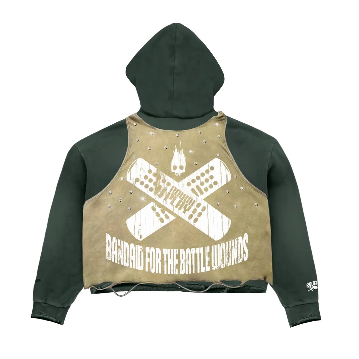 RoughPlay🩹Vest Hoodie (Green)