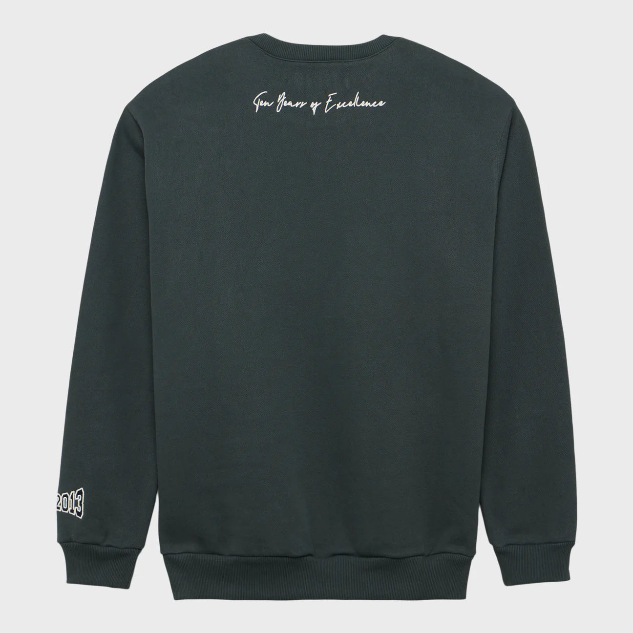 Embroidered Global Logo Crewneck | Charcoal