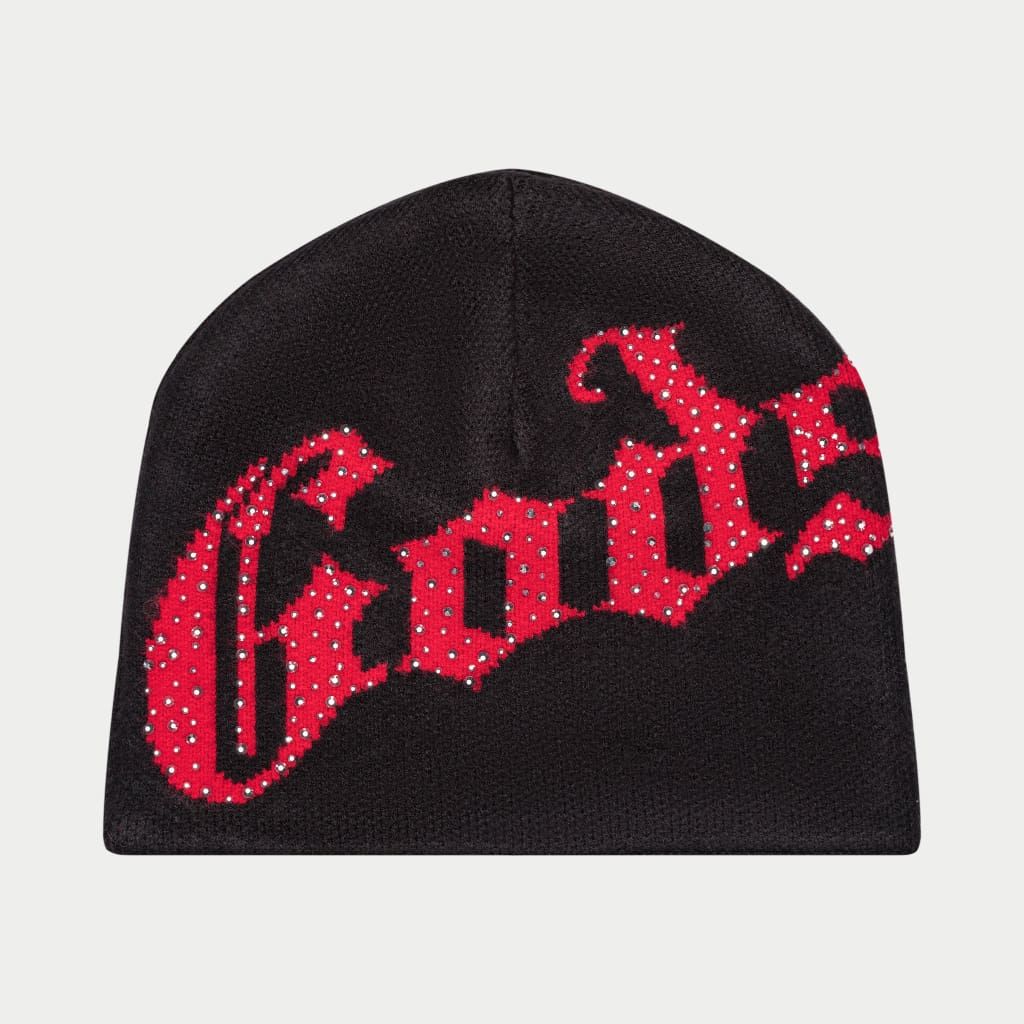 OG Logo Studded Beanie | Black Red