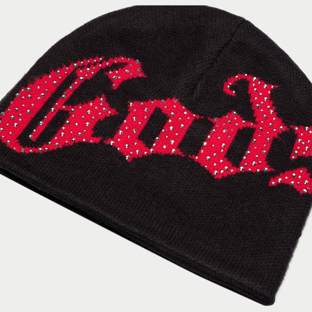 OG Logo Studded Beanie | Black Red