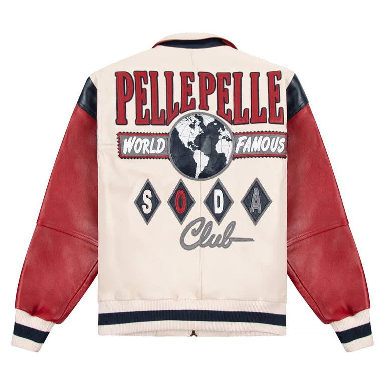 World Famous Soda Club Jacket | Ivory/Cabernet/Navy