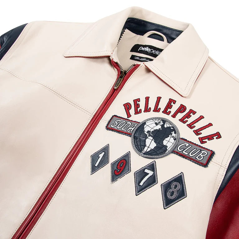 World Famous Soda Club Jacket | Ivory/Cabernet/Navy